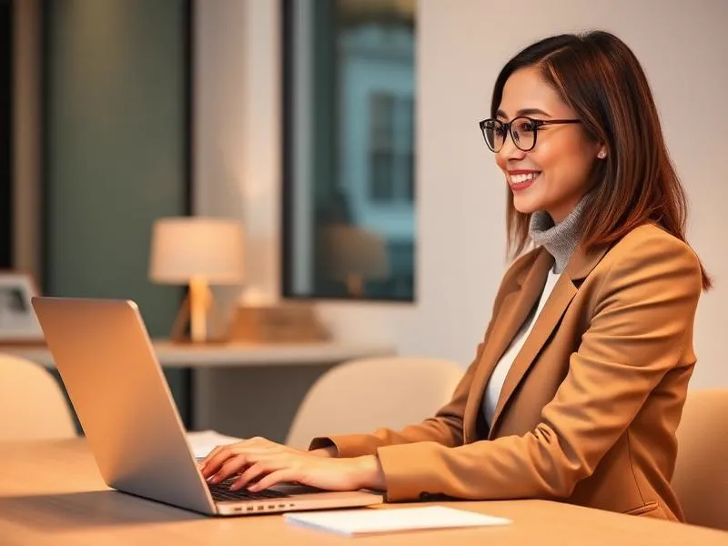 Professional conducting virtual job interview for recruitment process